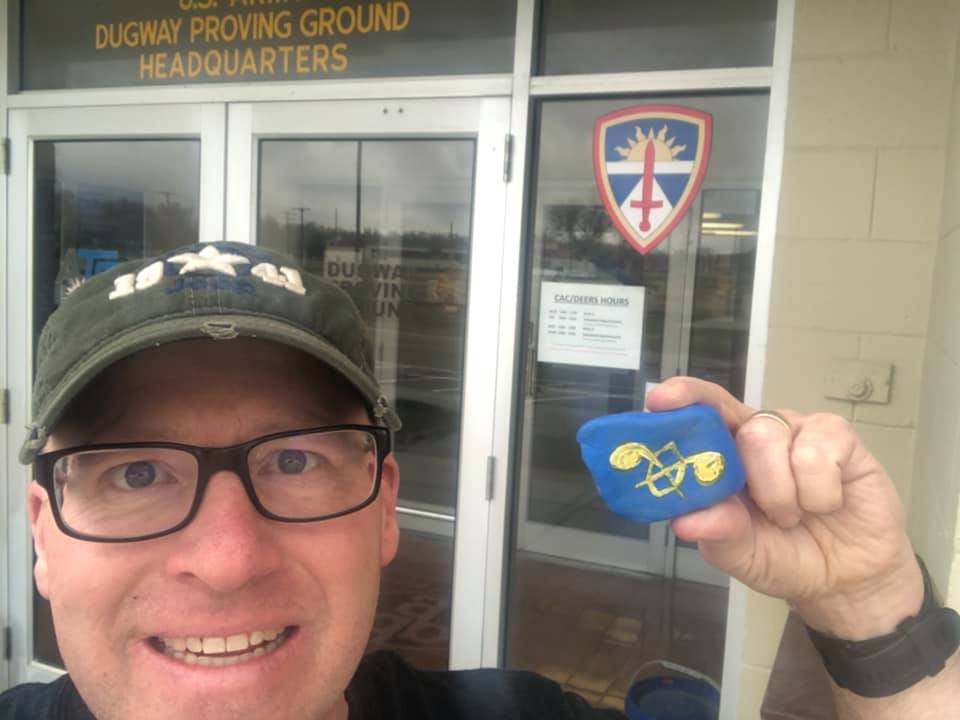 COL Scott Gould, Commander of DPG, found a painted rock.