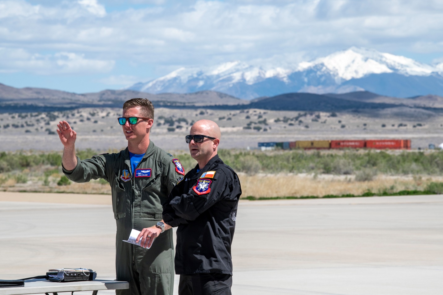 April 23, 2020 - Members of the F-35A Lightning II Demo Team prepare before a practice flyover at Dugway Proving Ground. Photo by Gabriel Archer, Dugway Visual Information Specialist
