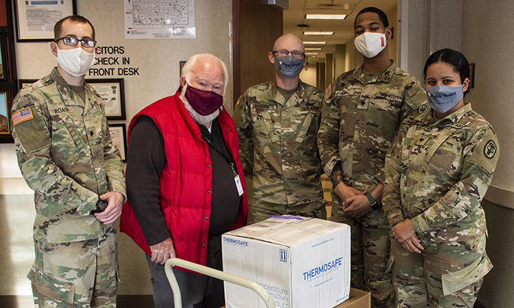 The Dugway Health Clinic first received 110 vaccinations Jan. 12, 2021 from Evans Army Community Hospital in Colorado. Priority went to selected DPG first-responders Jan. 19 and 20 in law enforcement, security, fire, emergency medicine and dispatch.The vaccine is encouraged but not required. Photo by Al Vogel, Dugway Public Affairs