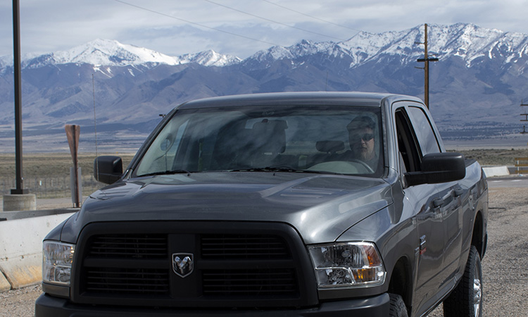 For anyone coming to or traveling on Dugway Proving Ground, no more than two people can travel together in a vehicle. This includes private and government vehicles, UTA vanpools and private carpools. This guidance does not pertain to families who live and commute together, training units, or emergency responders. Photo by Al Vogel, Dugway Public Affairs Specialist.