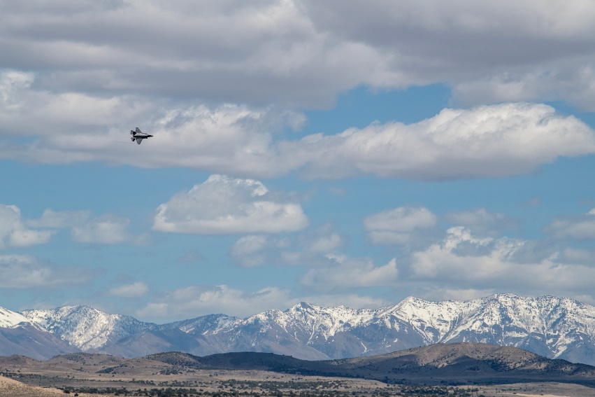 April 23, 2020 - The F-35A Lightning II Demonstration Team, stationed out of Hill Air Force Base, brought their flying practice to Dugway Proving Ground, helping residents and employees #breaktheboredom of the pandemic. Photo by Gabriel Archer, Dugway Visual Information Specialist