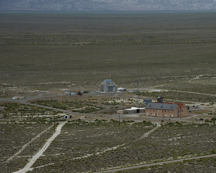 German Village, right, was built 1943-44 as a replica of typical German worker housing, to test incendiary devices. Until a decade ago its numerous rooms saw much use for conventional training. Today, its unstable and entry is denied. The concrete structure is a test mount for the Advanced Gun System, a 155mm, rapid-firing gun designed for the Navys recently launched Zumwalt-class of stealth destroyer. The gun was tested here because its easier to retrieve projectiles for study from land.