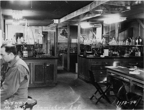 The chem lab of Jan. 13, 1944 was quite different from todays Combined Chemical Test Facility. In 1944, the mission was defensive and offensive. Today, for decades, the chemical mission is strictly defensive at Dugway Proving Ground.