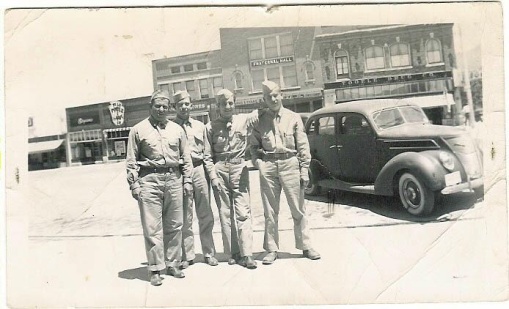 We got a pass to Tooele! That was a big relief from 1940s Dugway Proving Ground, no doubt. The scene is at Main and Vine Streets. Wonder how many people remember when Tooele looked like this?