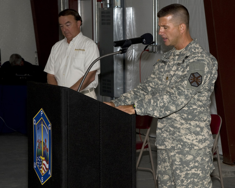 Dedication of Hangar No. 2 at Michael Army Airfield, Dugway Proving Ground, Utah, on July 16, 2014.