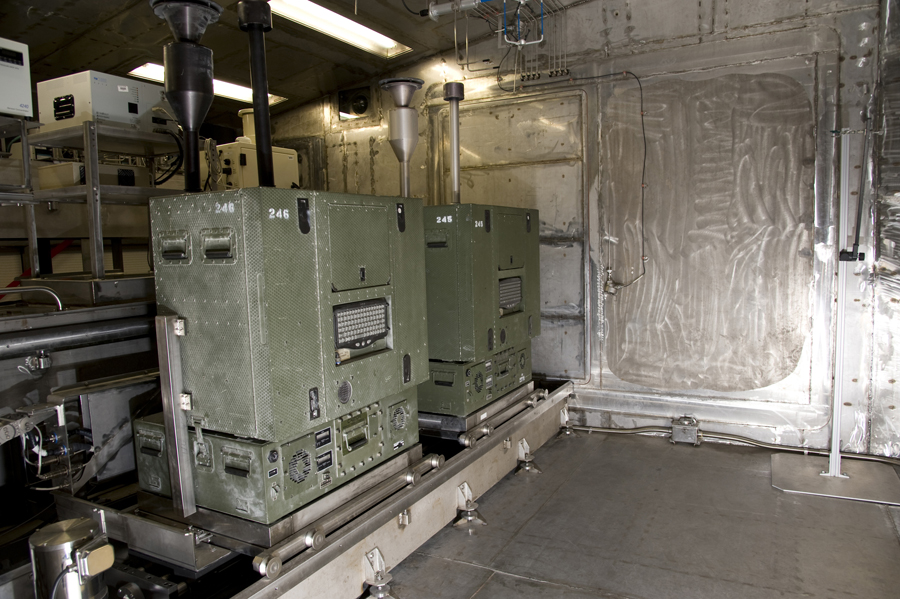 This chamber is completed, but undergoing verification and validation testing. It is believed to be the largest chamber of its kind, used to test biological agent detectors in their entirety, as they are fielded. Currently, biological detectors are tested by removing the detection components from the detector and placing the detector in a chamber about a meter square. Then, live biological agents are introduced into the chamber, to see if the detector sounds the alarm.