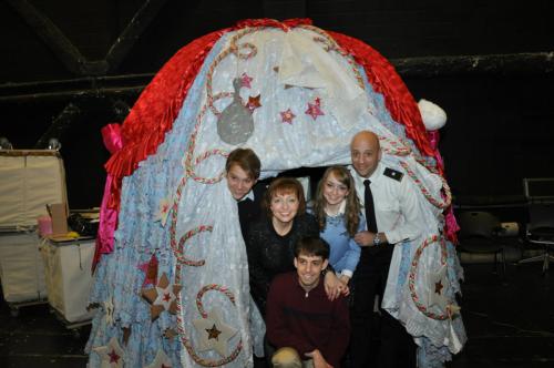 Brig. Gen. Scott Spellmon poses with his Family under prop