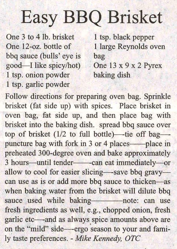 Brisket recipe