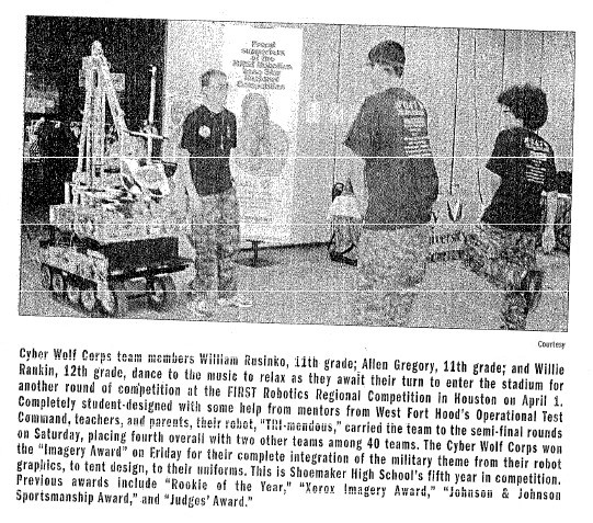 Shoemaker Robotics article, cont'd