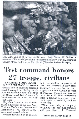 Command honors troops/civilians article