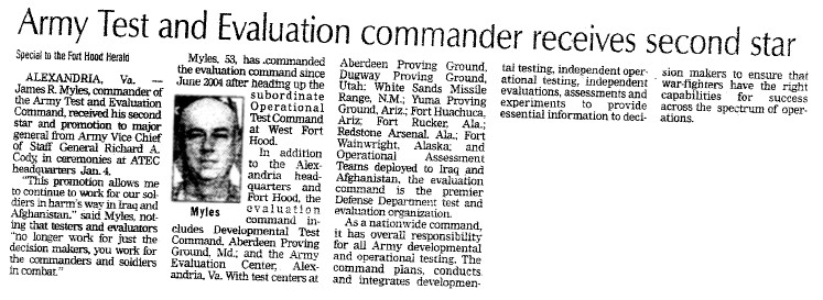 ATEC Commander receives second star article