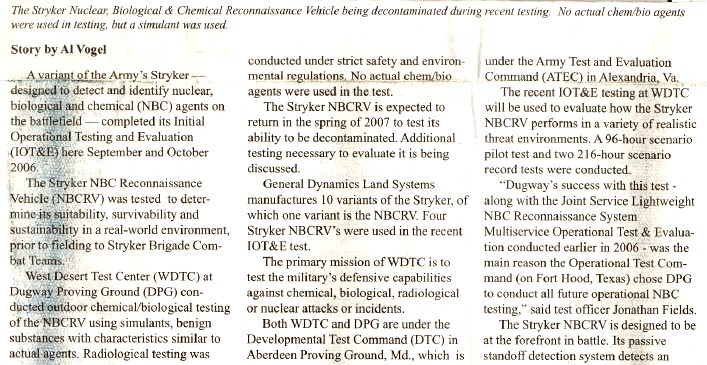 NBC Stryker article, cont'd