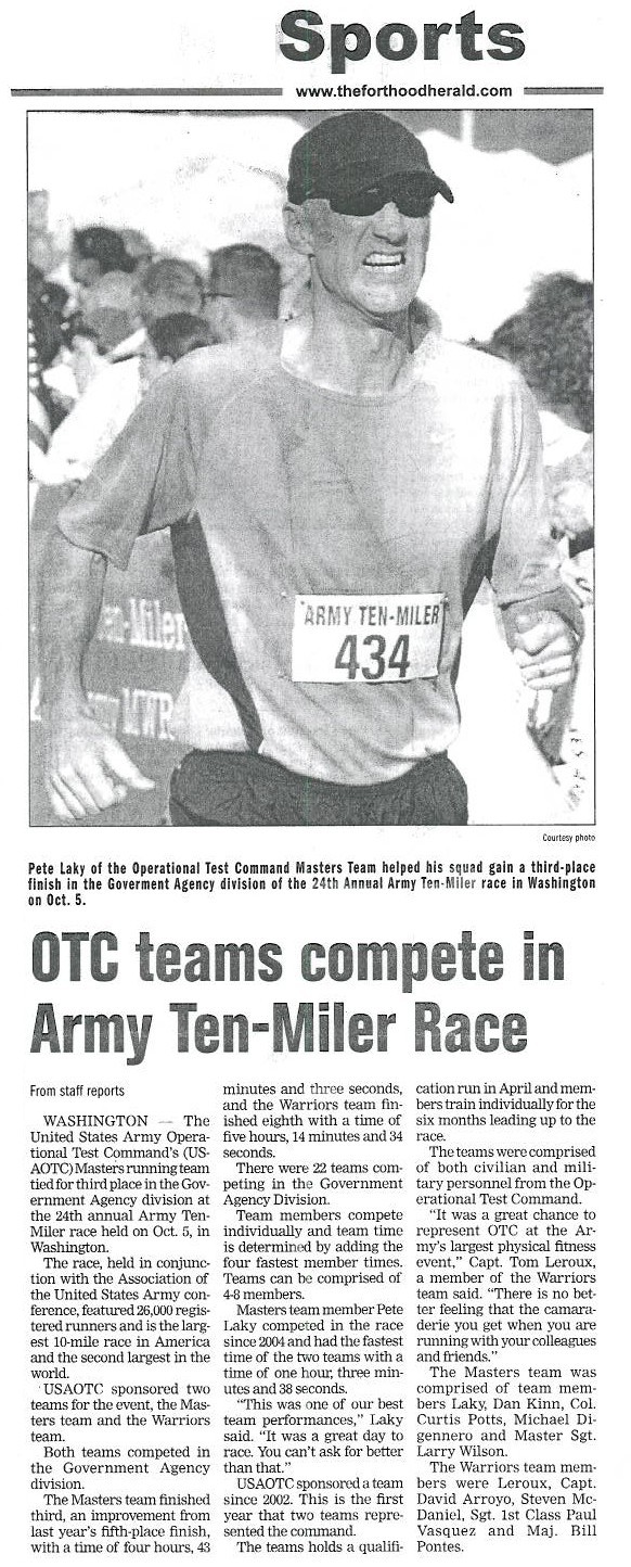 OTC teams compete in Army Ten-Miler Race