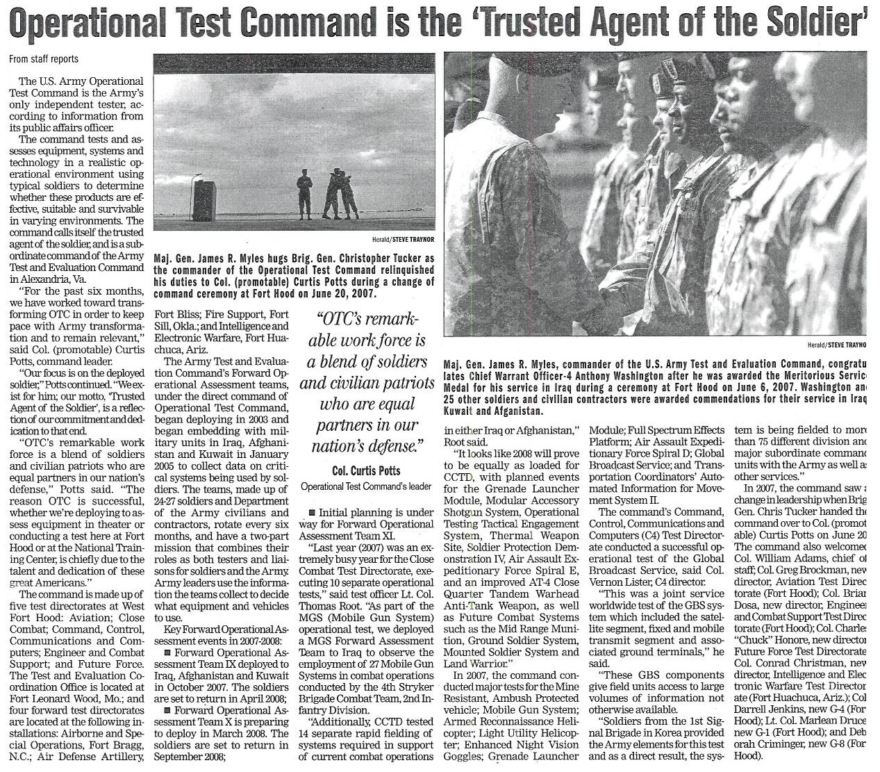 OTC is Trusted Agent of the Soldier