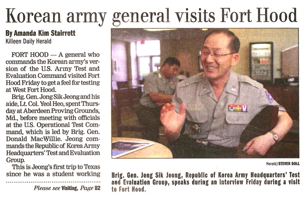 Korean general visit