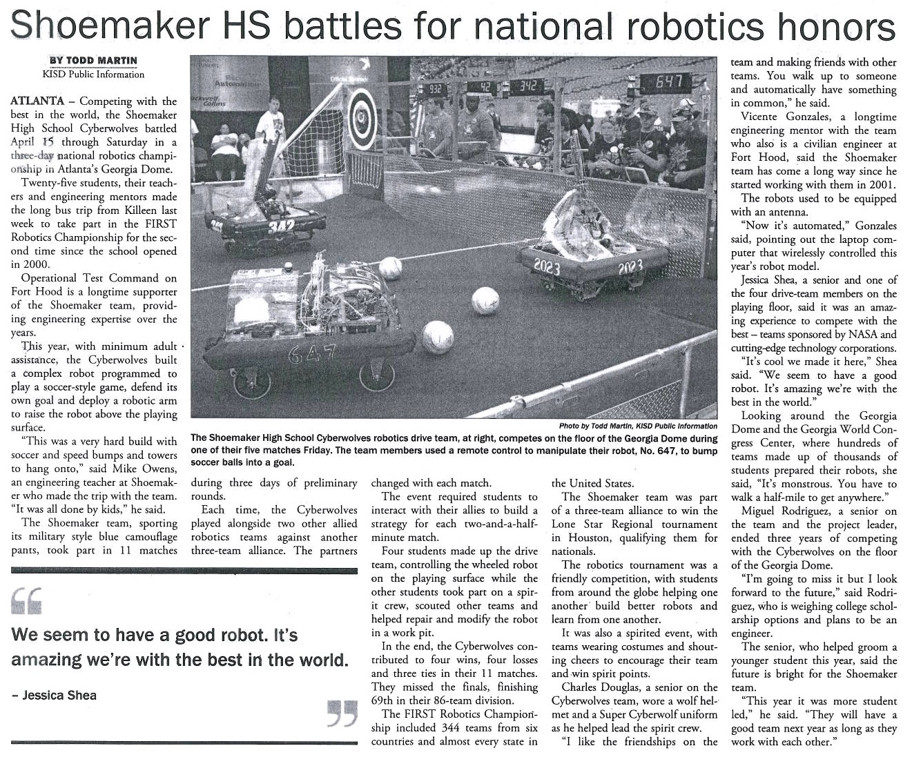 Shoemaker HS Robotics