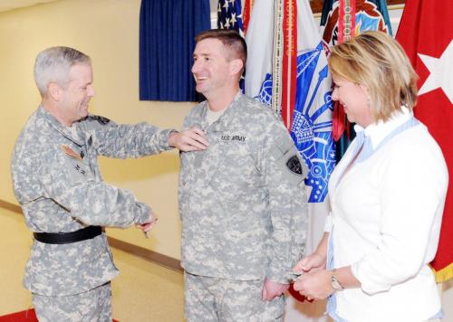 BG MacWillie promotes Lakso to Colonel