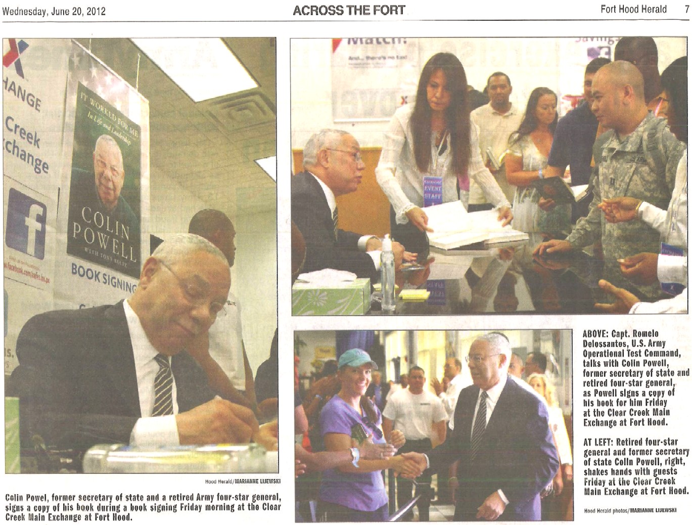 Colin Powell visits Fort Hood, cont'd