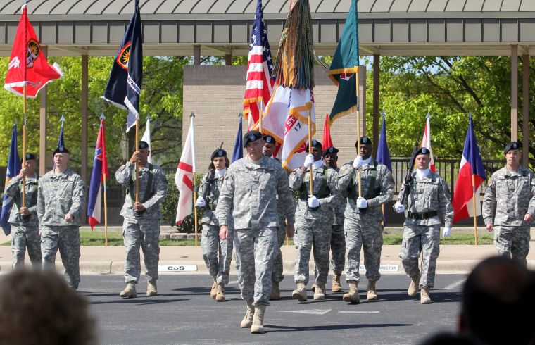 Soldiers from U.S. Army Operational Test Command take part in ceremony