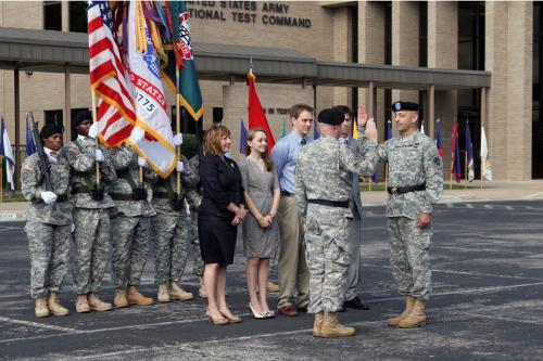 Brig. Gen. Scott A. Spellmon recites oath of office