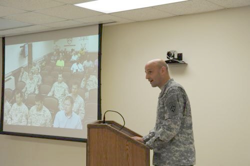 Brig. Gen. Scott Spellmon delivers introductory remarks