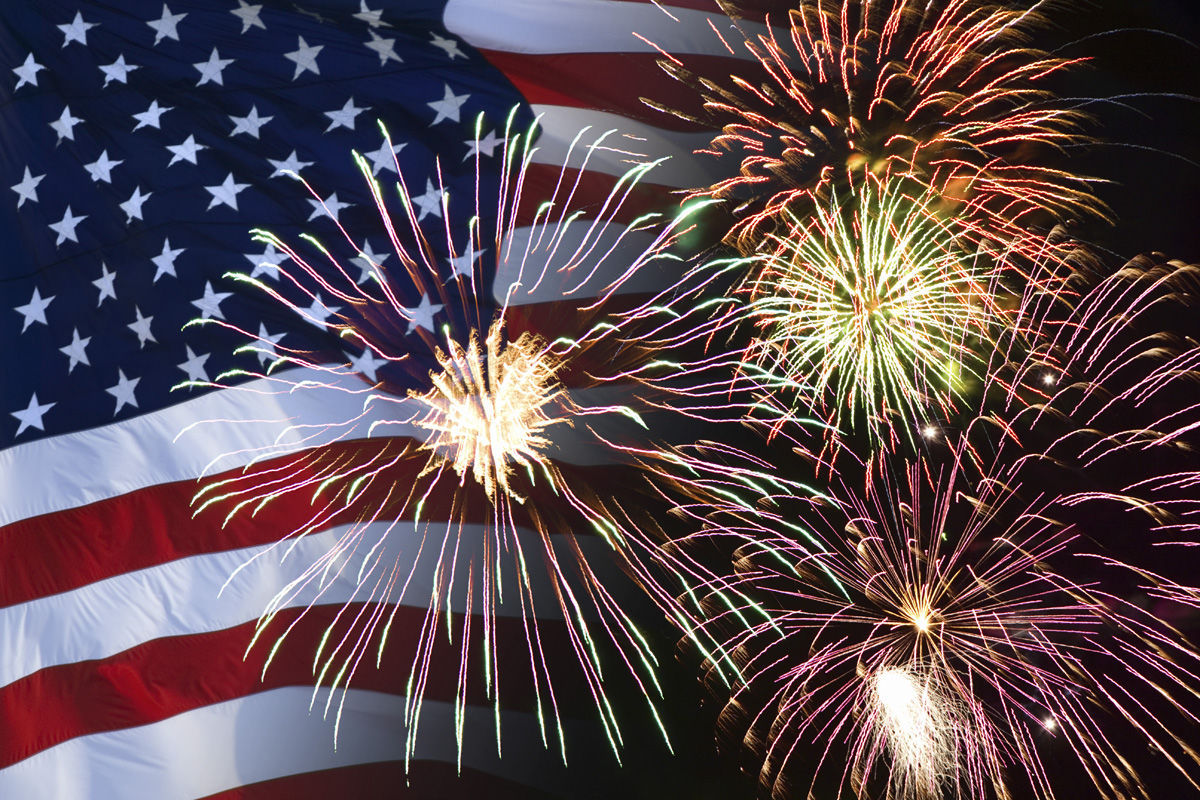 United States flag with fireworks (Courtesy photo)