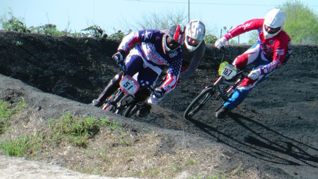 Clarence White rounds a turn (photo by Desert Downs BMX via Facebook)