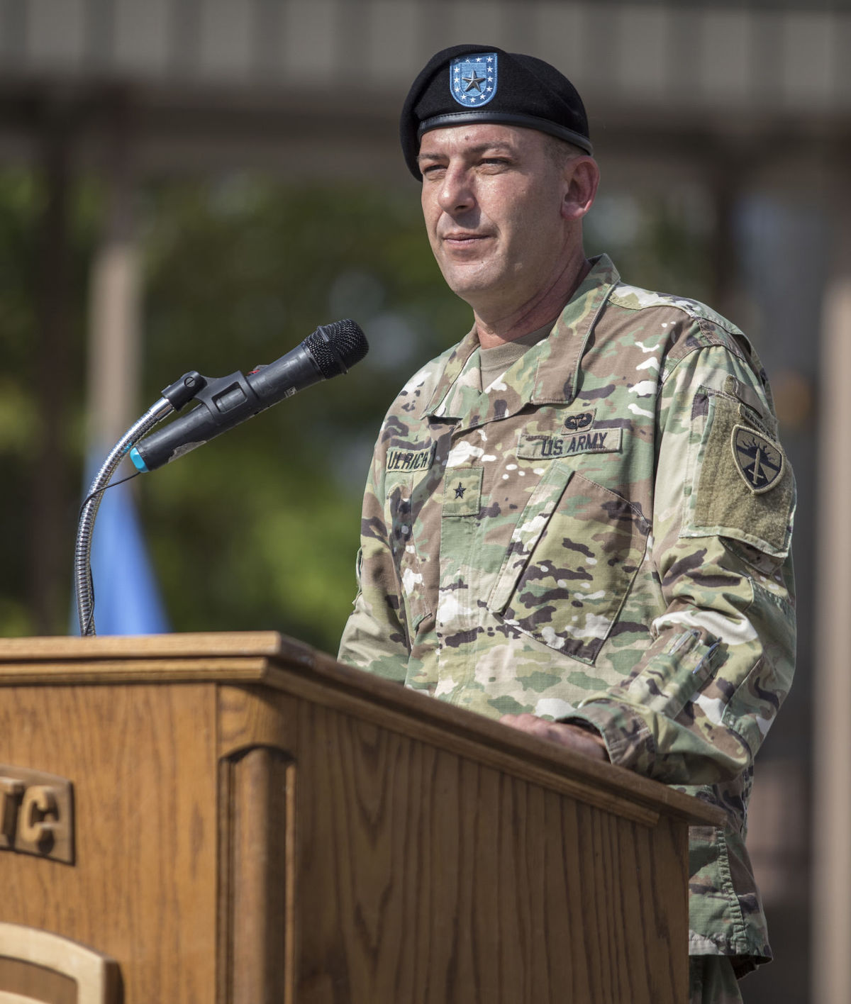 Brig. Gen. John Ulrich speaks during the U.S. Army Operational Testers' Hall of Fame ceremony Friday during the 24th Annual Induction Ceremony on Fort Hood. (Photo Credit: Eric J. Shelton | Herald)