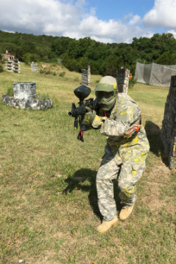 Master Sgt. Ray H. Barros assaults opposing team