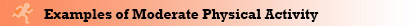 Examples of Moderate Physical Activity Examples of Moderate Physical Activity