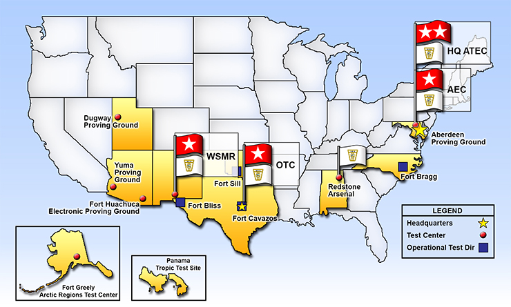 ATEC Locations Map